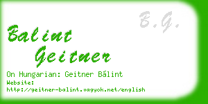 balint geitner business card